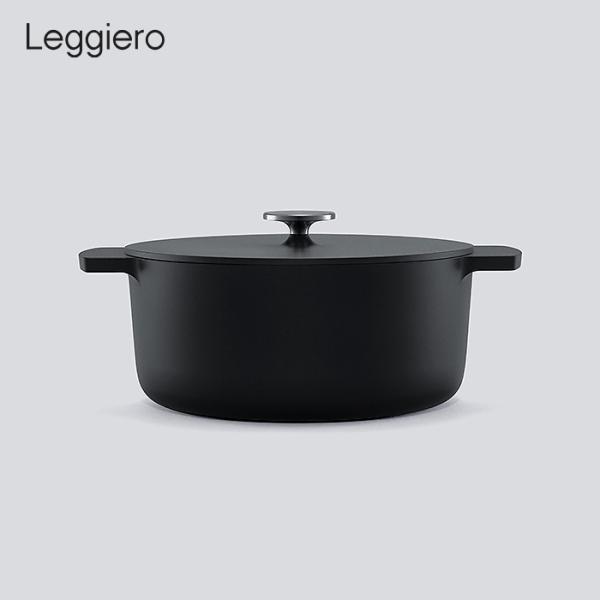 Leggiero(レジェロ) 無水調理鍋 (ブラック)(22cm)