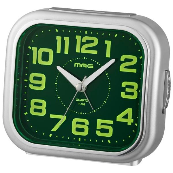 12点 めるるる MAG T 788SM Z 目覚まし時計 置き時計 シルバー しののめ