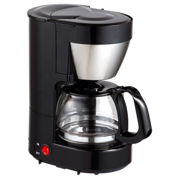 ドリップコーヒーメーカー 4杯用 自動保温 ナイロンフィルター付き ブラック