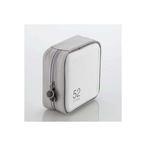 エレコム CCD-H52WH CD／DVDファスナーケース(52枚収納) ホワイト
