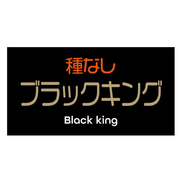 種なしブラックキング　シール（336-2yoko）横型 アート紙 ぶどう品種シール ぶどうラベル サイズ48.3×25.4ミリ　枚数お選び下さい