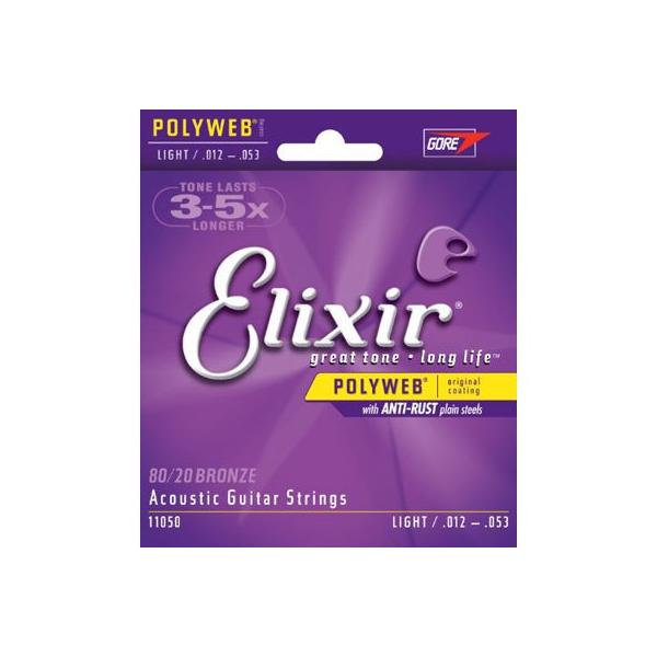 ELIXIR 0733132110506 アコースティックギター弦 POLYWEB 80/20ブロンズ Light .012-.053 #11050 【国内正規品】 :1421500:タンタンショップ プラス - 通販 - Yahoo!ショッピング ELIXIR 0733132110506 アコースティックギター弦 POLYWEB 80/20ブロンズ Light .012-.053 #11050 【国内正規品】 :1421500:タンタンショップ プラス - 通販 - Yahoo!ショッピング