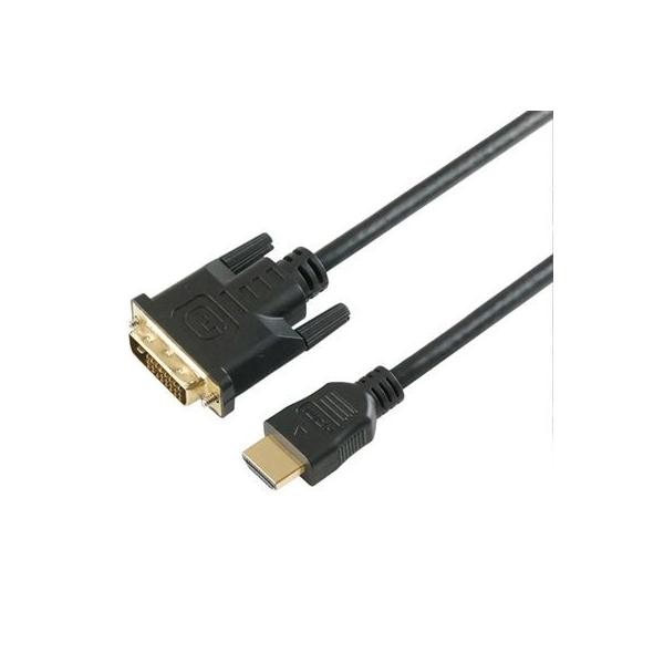 【納期目安：02/下旬入荷予定】ホーリック HDDV10-162BK 【メール便での発送商品】 HORIC HDMI-DVI変換ケーブル 1.0m フルHD対応 金メッキ端子