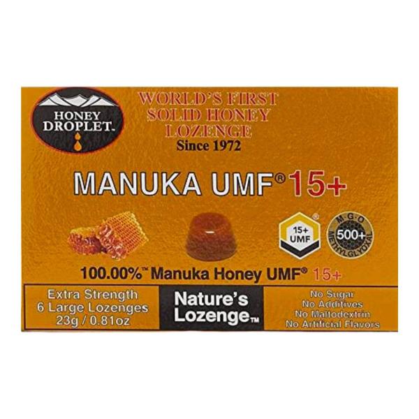 他サイト： ハニードロップレット マヌカハニー UMF 15+ のど飴 6粒入の商品画像