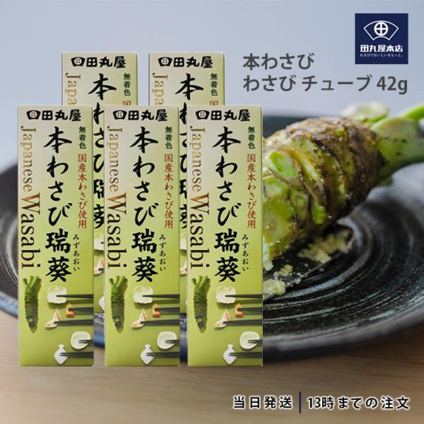 田丸屋本店 静岡本わさび 瑞葵 42g チューブ わさび 調味料 5個 : TAO