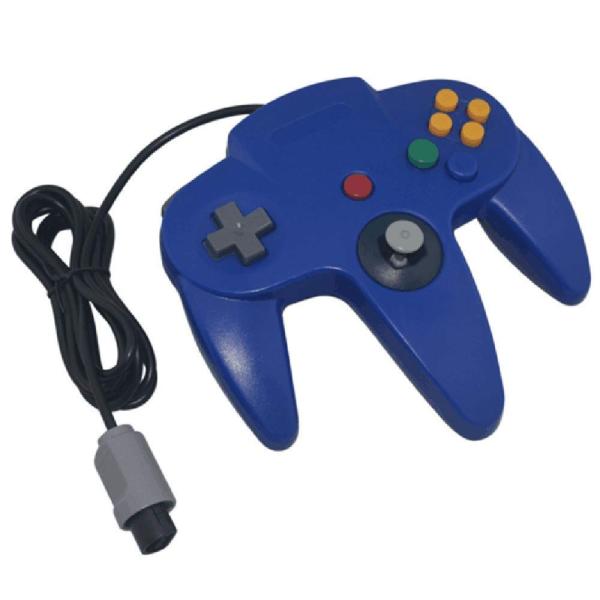 iFormosa N64 ゲーム機で使用できる ゲーム コントローラーブロス 青