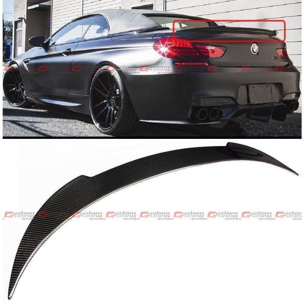 BMW 6シリーズ F12 カブリオレ カーボン リアスポイラー ウイング トランクスポイラー リアルカーボン製 Vタイプ