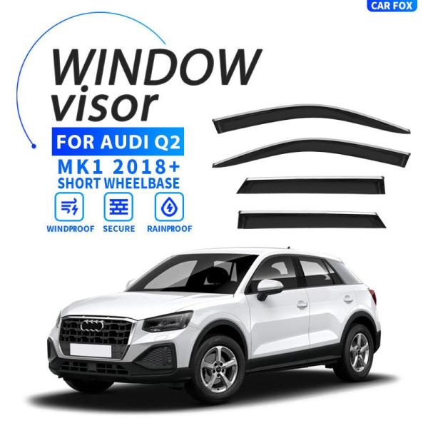 Audi Q2 ウィンドウバイザー日焼け止め 換気 防雨 車用 ベゼル ヴェゼル 専用設計 アウディ