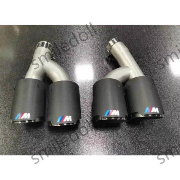 BMW 3シリーズ 2019年式 G20 G21 G28 　4本出しカーボン製　Mロゴ　マフラーカッター 2個セット
