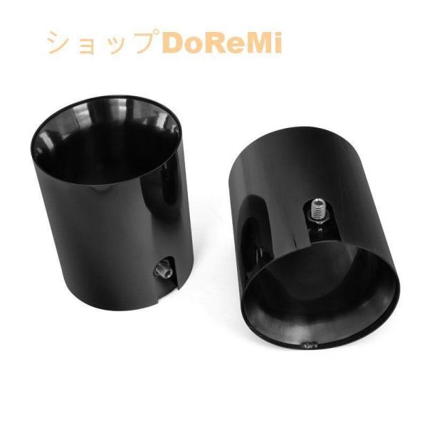 BMW 小規格 ステンレス製チタン黒 マフラーカッター M シリーズ M2 M3 M4 M5 M6 F12 F13 X5M X6M 2個セット