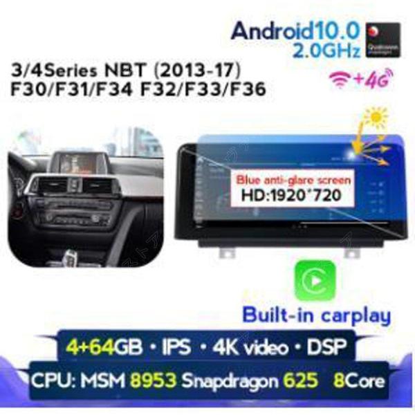 BMW 3.4シリーズ　NBT 2013-2017 F30/F31/F34/F32/F33/F36アンドロイドナビ　 MSM 1920 720 4 64G 　　