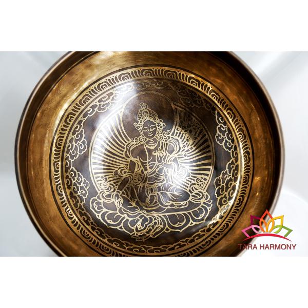 シンギングボウル 25cm グリーンターラ菩薩（超美音） ソルフェジオ 