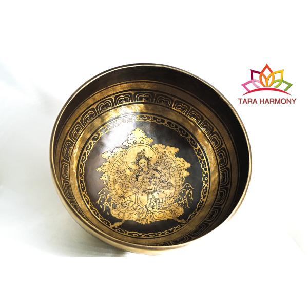 シンギングボウル 24cm グリーンターラ菩薩(超美音 シンギングボウル 24cm グリーンターラ菩薩(超美音