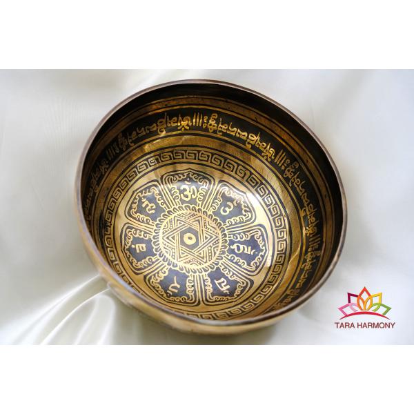 ■直径：20cm ■重量：1167g■倍音構成：F#3,C#5,C6（★★超美音ランク）例）C#5は音階のド＃で、ピアノの鍵盤中央音域４のオクターブ上５高さ　　基音（最も低い音）がF#3で、その上にC#5,C6の倍音が主に重なっている音色で...