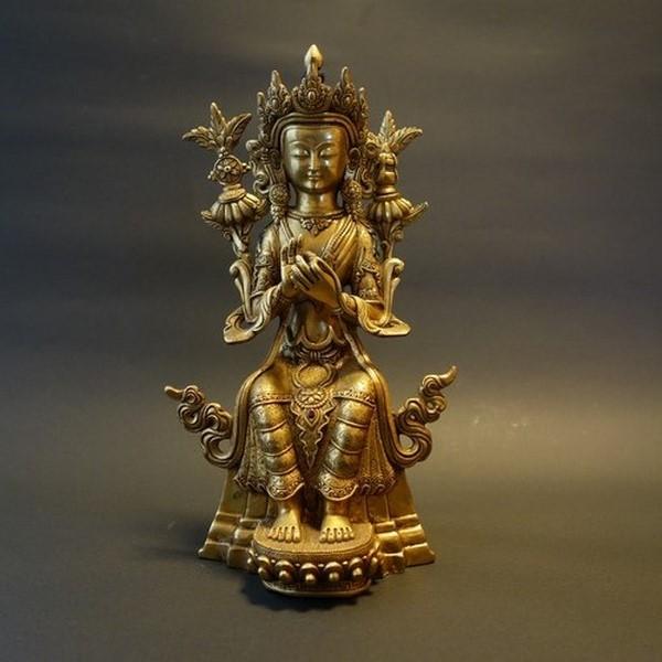 仏像 弥勒菩薩 マイトレーヤ 鍍金 彫金仕上げ 23 5cm 送料無料 Buyee Buyee Japanese Proxy Service Buy From Japan Bot Online