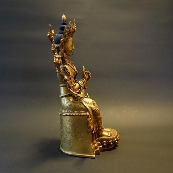 仏像 弥勒菩薩 マイトレーヤ 鍍金 彫金仕上げ 23 5cm 送料無料 Buyee Buyee Japanese Proxy Service Buy From Japan Bot Online