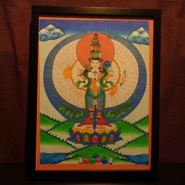 仏画 タンカ 千手観音 仏像 仏画 Buyee Buyee 日本の通販商品 オークションの代理入札 代理購入