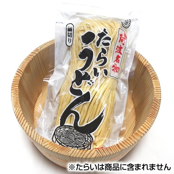 湯だめのたらいうどん、かけうどん、ぶっかけうどん、ざるうどんに最適な細麺！ゆで時間が短く、手軽に食べられるのも魅力。素早く茹でて冷水で締めると、最高のコシと味が楽しめます。内容量は1袋500gで、約２〜３人前のサイズです。贈答品として化粧箱...