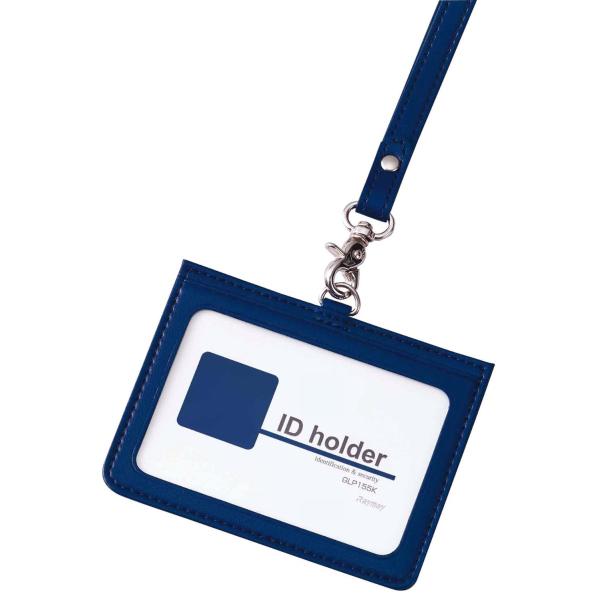 カラー：ネイビースタイル：裏面1ポケット素材:本体=合皮、窓=PVC、ストラップ部=合皮仕様:ストラップ,安全パーツ付, 収納可能カードサイズ:65 x 93mm梱包サイズ:11.0x16.0x2.0(Cm)原産国:中国