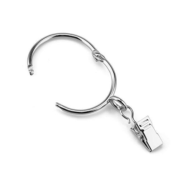 カラー：シルバーサイズ：20個【適用サイズ】：リング部分が内径38mmと大きめで、32mm以内のポール・伸縮カーテン棒・突っ張り棒・伸縮棒などにご利用いただけます。【適用範囲広い】：カーテンリングランナーはシャワーカーテン、窓カーテン、フレ...