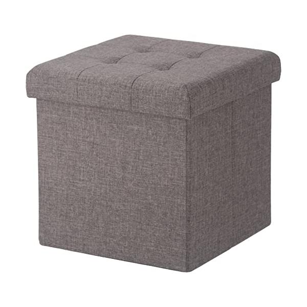 カラー：チャコールサイズ：30×30×30cmスタイル：スツールサイズ:幅30×奥行30×高さ30cm本体重量:1.5kg素材・材質:ポリエステル・MDF原産国:中国折りたたんでコンパクトに収納。イスとして、収納ケースとして、オットマンとし...