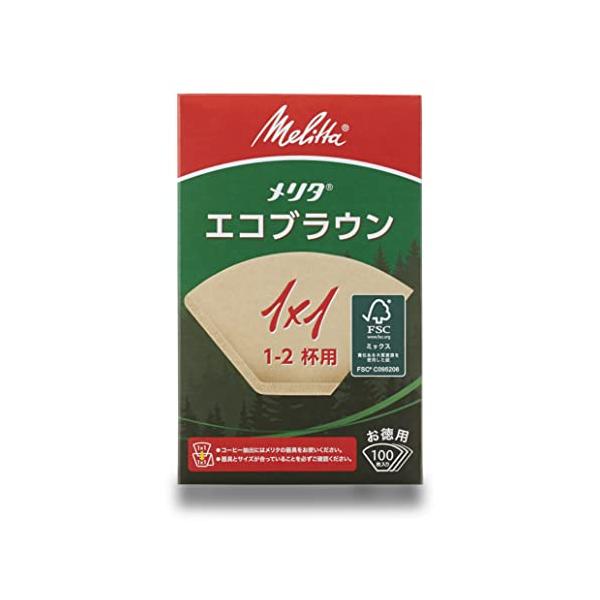 他サイト： メリタ(Melitta) フィルターペーパー 1~2杯用 エコブラウン FSCミックス 1x1 ナの商品画像