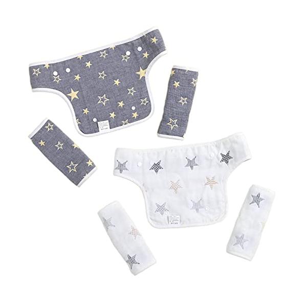 カラー：イエ ロースター-6枚抱っこ紐用よだれパッド抱っこ紐に赤ちゃんのよだれがつくのを防ぐよだれカバー6枚セット、肩ひも装着タイプ（よだれで汚れやすい肩ひも部分をカバー）とフロントカバー（ヘッド部分や胸部分をカバー）です。赤ちゃんを抱っこ...