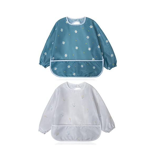 カラー：長袖 小さい花サイズ：長袖スタイル：design【完璧なデザイン】ラウンドネックデザインは、快適で美しいだけではなく、赤ちゃんの首をこすることもなく、赤ちゃんの柔らかい肌を保護します。後はマジックテープのデザインで、尖った角がなくて...