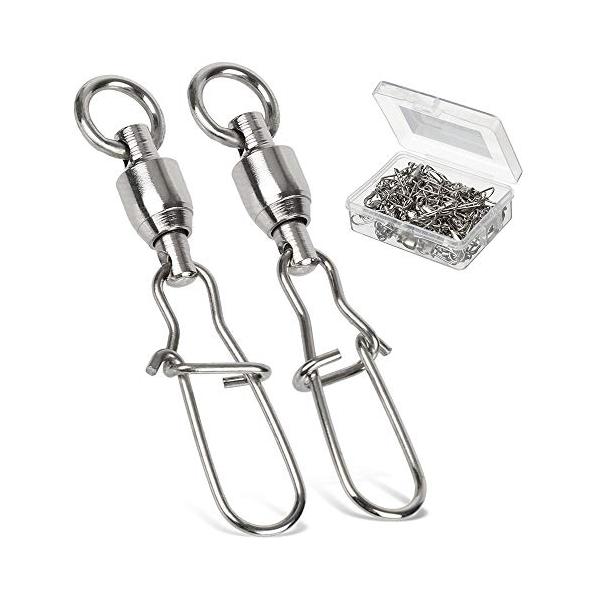 他サイト： AMYSPORTS 高強度 ステンレス スイベル 耐腐食 海釣り 釣り道具 ルアー スナップの商品画像