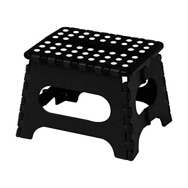 カラー：ブラックサイズ：32×25×22スタイル：コンパクト商品サイズ:使用時/幅32×奥行25×高さ22cm、折り畳み時/幅32×奥行35×高さ4.5cm使用時の天板サイズ:29×22cm材質:ポリプロピレン、合成ゴム耐荷重:(約) 15...