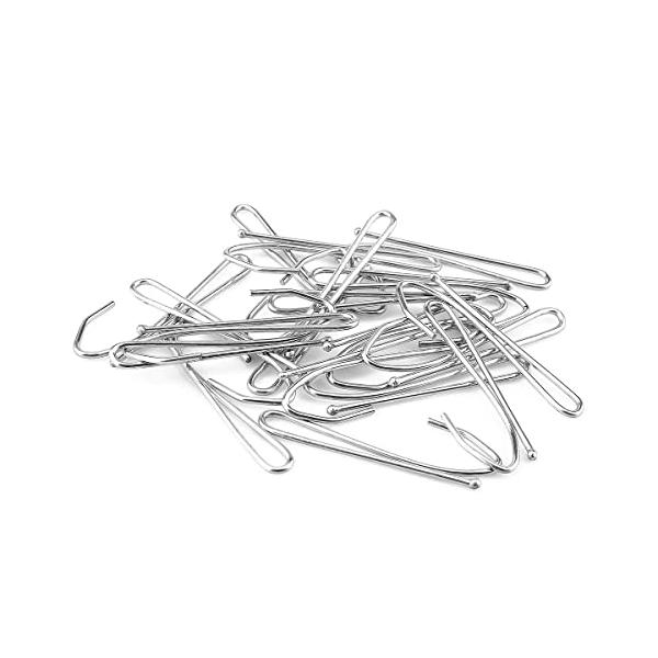 カラー：シルバーサイズ：スチールカーテンフック 100本スタイル：カーテンフック本物サイズ：芯地幅70mm　素材：スチールオーダーカーテン100mmにつき約8〜10個　１パック100個カーテンフック入りこの製品は質量で、ご安心して購入いただ...