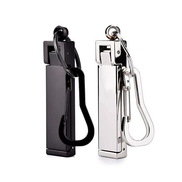 カラー：金属の色x1 マットブラックx1・商品仕様：材質 スチール、重量 75g、テーブル フック耐荷重 12kg、パッグハンガ一耐荷重 3.5kg。・テーブル フック：テーブルに吊り下げるフック構造で大切なバッグをしっかり支えます。床のほ...