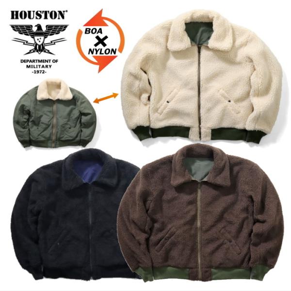 【美品・希少 TYPE B-15A】 HOUSTON 42 カーキ ボアブラウン 5503-m.jpg