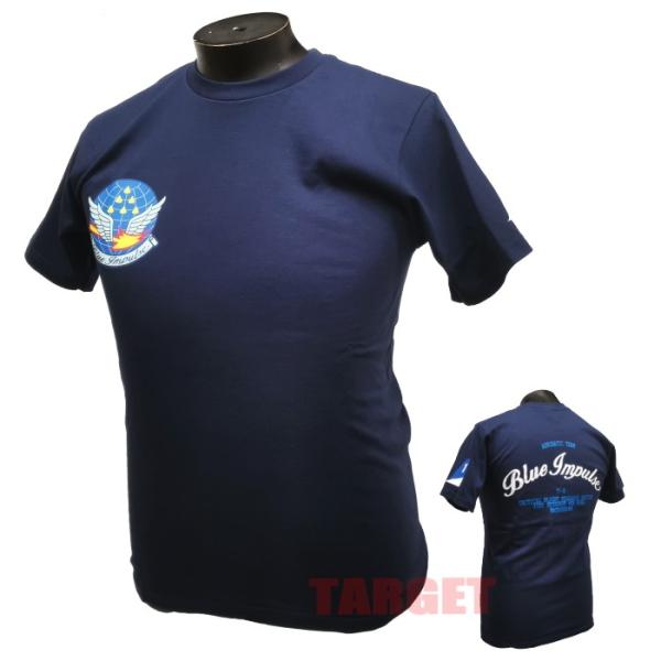 航空自衛隊 ブルーインパルス T-4 ロゴプリント Tシャツ 半袖 クルー