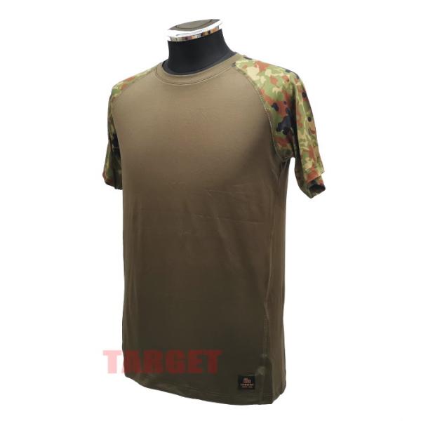 陸上自衛隊 迷彩 Tシャツ OD 半袖 クルーネック メンズ M / L XL