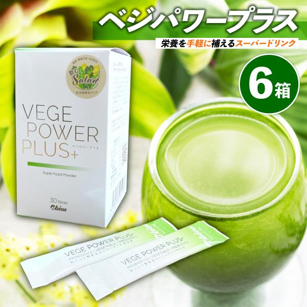 ベジパワープラス 30包 / 青汁 乳酸菌 粉末 スーパーフード 無添加 アビオス 酵素 美容 ダイエット 健康 ミネラル スムージー 個包装 6箱セット