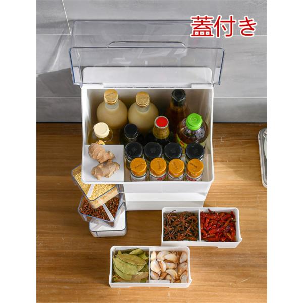 多機能キッチン収納ラック 調味料収納ラック 収納ボックス 大容量 多機能収納 蓋付き シンプル インテリア Buyee Servis Zakupok Tretim Licom Buyee Pokupajte Iz Yaponii