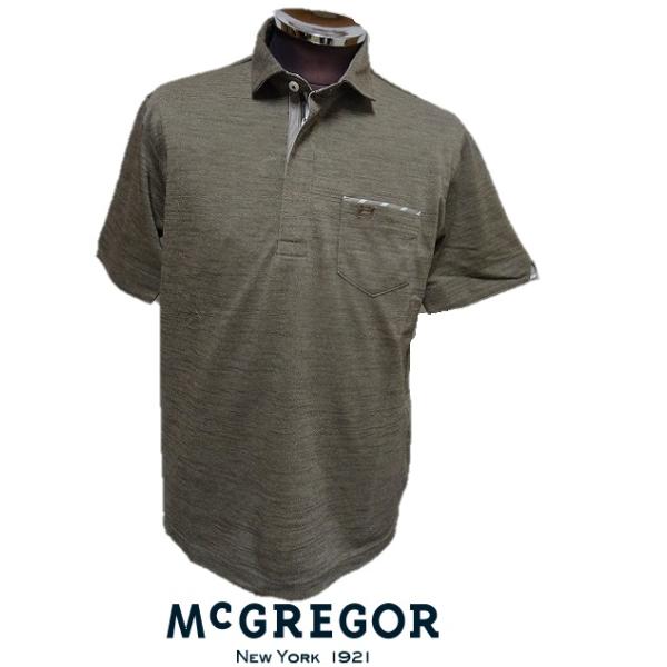 マクレガー（McGREGOR）・スラブカノコ衿裏布帛半袖ポロシャツ 吸汗速 