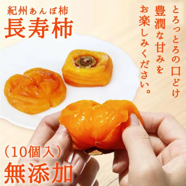『紀州あんぽ柿 長寿柿 60g×10個』 クール冷凍便 和歌山県産