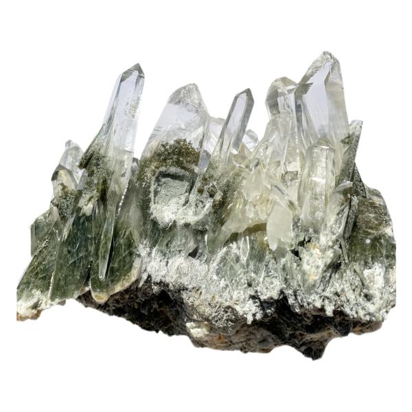 希少ガネーシュヒマール産ルチル針入り水晶クラスター