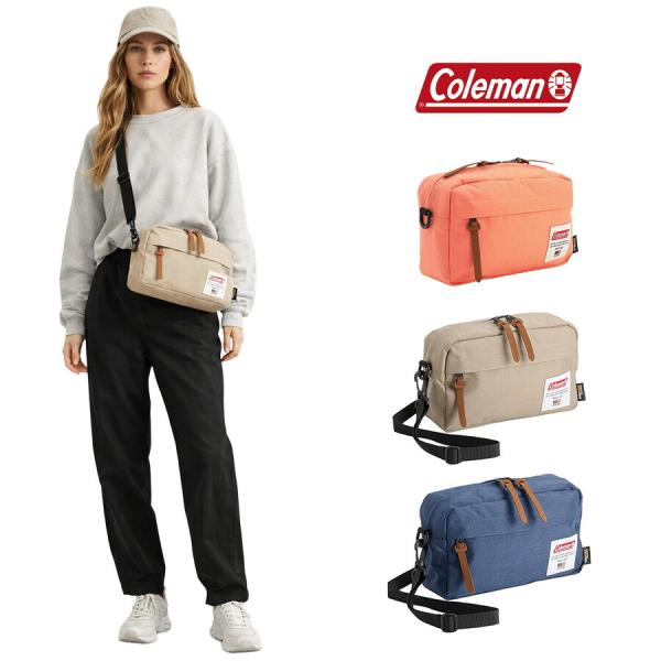Coleman アメリカンクラシック ポーチ 4L ショルダーバッグ 斜め掛けバッグ バック アウトドア シンプル ユニセックス プレゼント ギフト ネイビー ac003