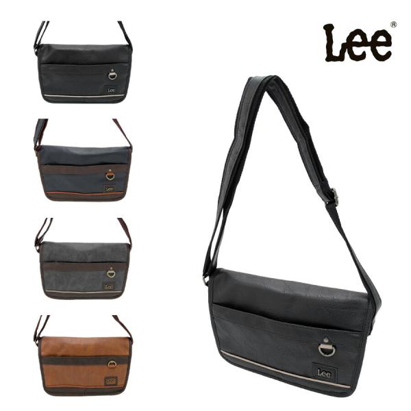 Lee 320-3152 かぶせショルダーバッグ 斜め掛け 鞄 カバン かばん バッグ 普段使い お出かけ 使いやすい カジュアル 合皮 メンズ プレゼント ギフト ブラック Lee 320-3152 かぶせショルダーバッグ 斜め掛け 鞄 カバン かばん