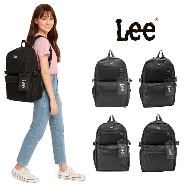 【Lee】リュック 大容量 320-4940 バックパック リュックサック ユニセックス 学生 大学生 高校生 中学生 A4 通学 普段使い 軽量 ブランド プレゼント ブラック