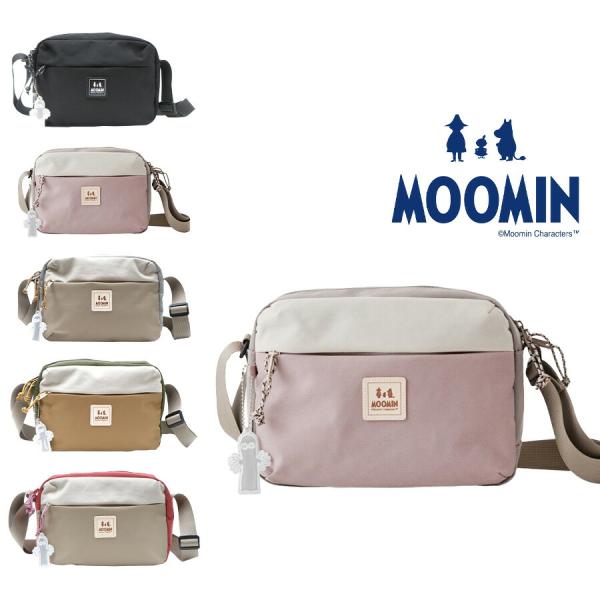 【MOOMIN】RMNL-02 ショルダーバッグ ムー お出かけ 旅行 便利 軽撥水 長財布 ポーチ ユニセックス デザイン ニョロニョロ リフレクター付き プレゼント 母の日
