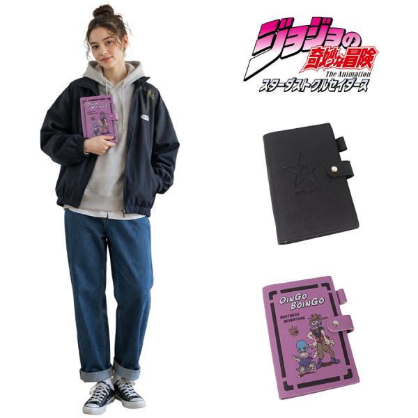 outdoor products ジョジョの奇妙な冒険 手帳カバー 手帳ケース 普段使い 使いやすい コラボ レディース メンズ ギフト プレゼント ブラック jo07 ODJO41