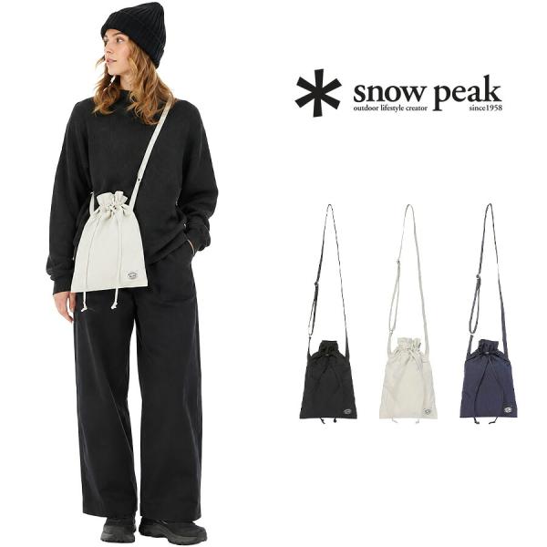 snowpeak Indigo C/N Bag ショルダーバッグ 斜め掛け コンパクト 普段使い 使いやすい 日本製 レディース メンズ ギフト プレゼント ブラック 100261sb10