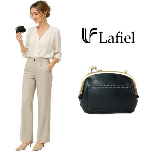 LAFIEL がま口財布 がま口 財布 さいふ サイフ ウォレット コンパクト 普段使い 使いやすい レディース 母の日 敬老の日 ギフト プレゼント ブラック 472m