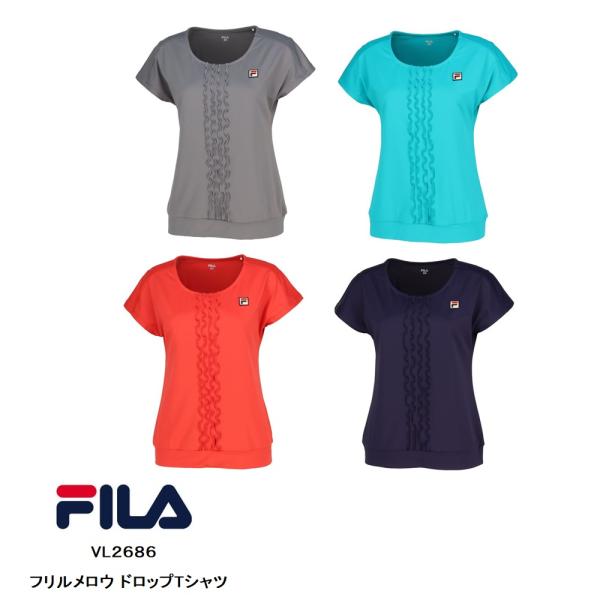 FILA（フィラ） SALE フリルメロウ ドロップTシャツ VL2686 『ポスト
