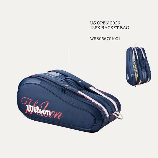 ウィルソン　US OPEN 2026 12PK RACKET BAG　(WR8056701001)　USオープン テニス ラケットバッグ  WILSON