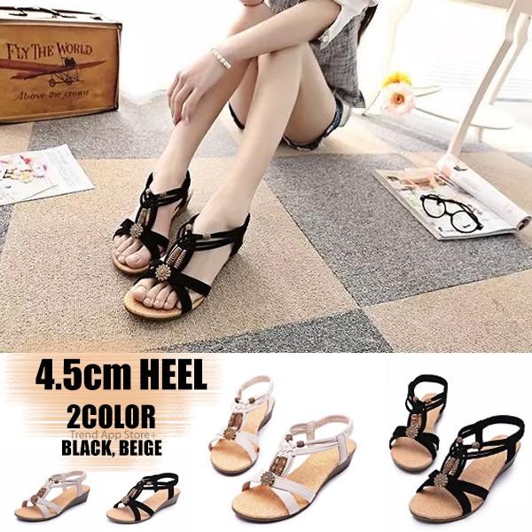 4 5ヒール ビジューサンダル レディース サンダル ストラップ ローヒール 細ストラップ ビジュー楽ちん ぺたんこ サンダル きちんと感のあるキレイめ サンダル Sa007 Nvely 通販 Yahoo ショッピング